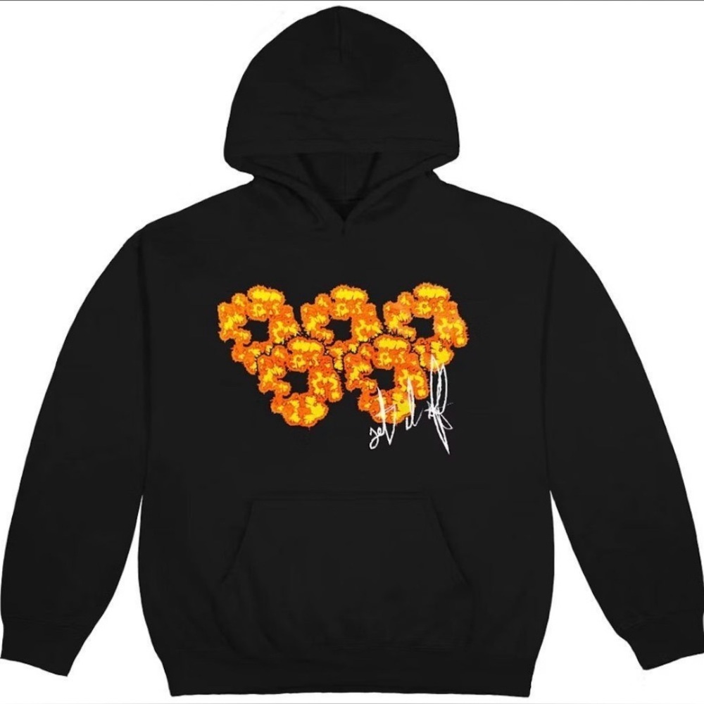Denim Tears x Offset “OFFSET TEARS” 555 Floral Hoodie Black – XL – Authentic